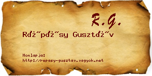 Répásy Gusztáv névjegykártya